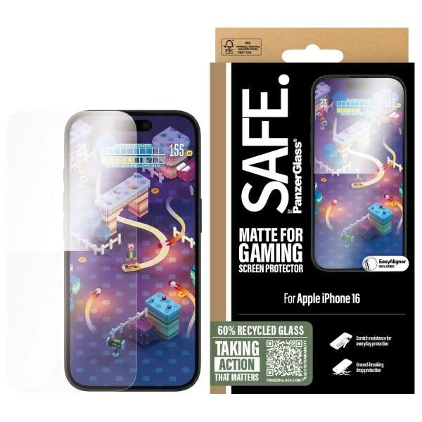 SAFE af PanzerGlass iPhone 16 6.1" Gaming Screen Protector Ultra-Wide Fit SAFE95886