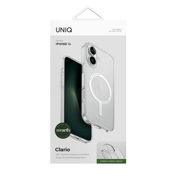 Uniq Clario iPhone 16 6,1" Magclick opladning case gennemsigtige / lysende klar