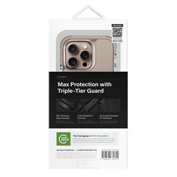 Uniq Combat iPhone 16 Pro 6.3" Magclick Opladningsanlæg guld/taupe guld
