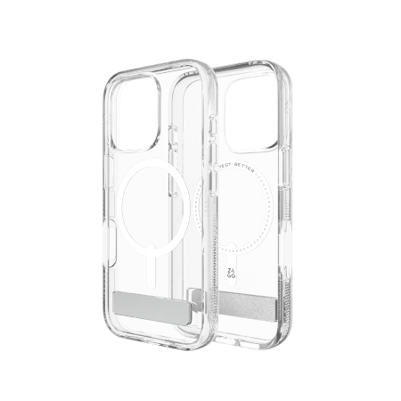 ZAGG Crystal Palace Snap Kickstand MagSafe Case med Stativ til iPhone 16 Pro - Klar