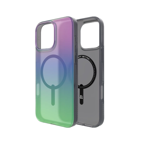 ZAGG Milan Snap Case med MagSafe til iPhone 16 Pro Max - Grøn/lila