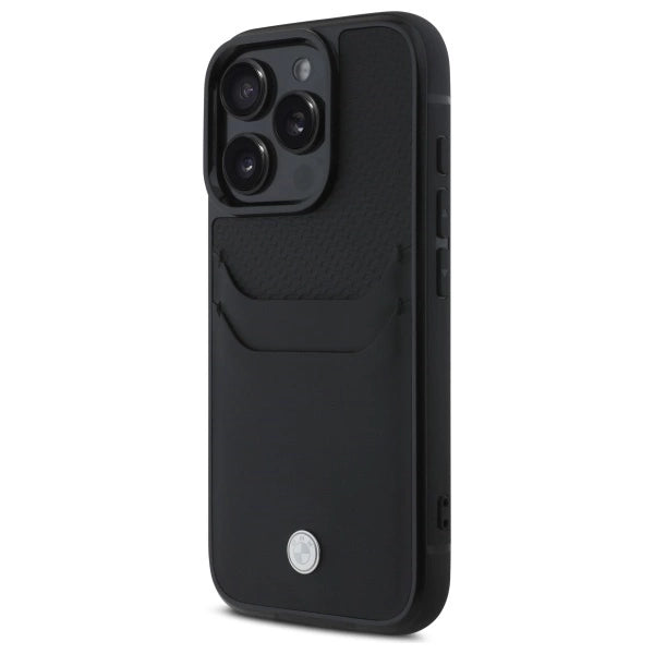 BMW Sign Leather Cardslot Case for iPhone 16 Pro Max - Black