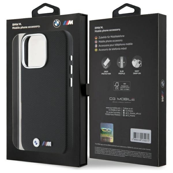 BMW M Edition Kevlar Wrapped Metal iPhone 16 Pro Max Case - sort