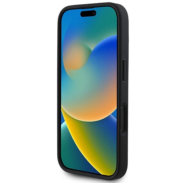 DKNY Quilted Stack Logo iPhone 16 Case - Black