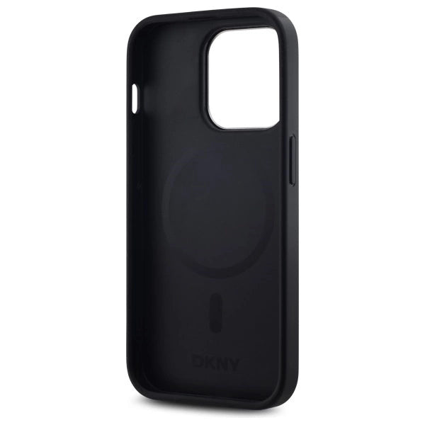 DKNY Plain Logo MagSafe iPhone 14 Pro Case - Black