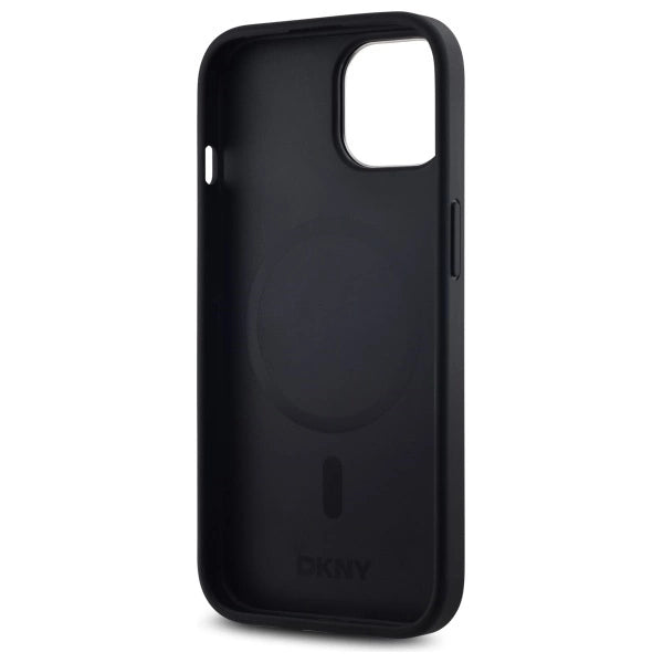 DKNY Plain Logo MagSafe iPhone 14 Case - Black
