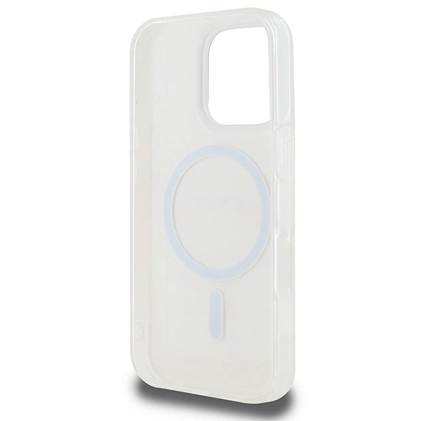 DKNY Repeat Texture Pattern & Stripe MagSafe iPhone 16 Pro Case - Pink