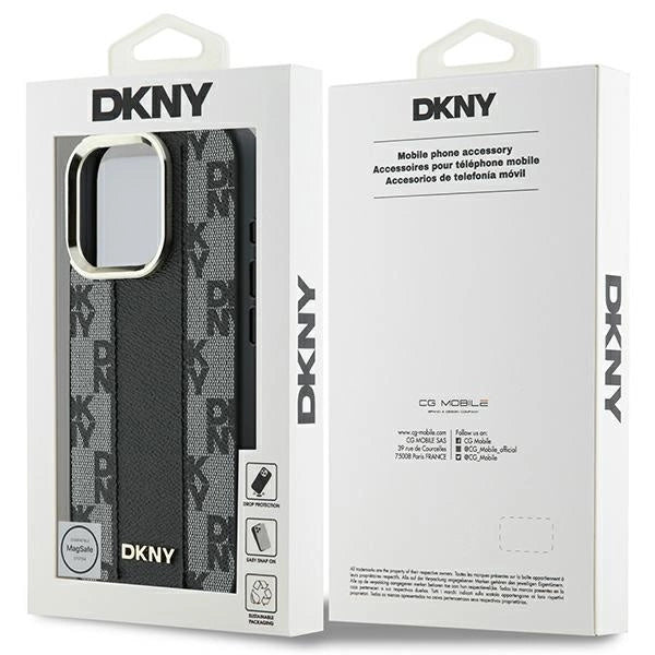 DKNY Checkered Pattern Magsafe iPhone 16 Pro Max Case - Black