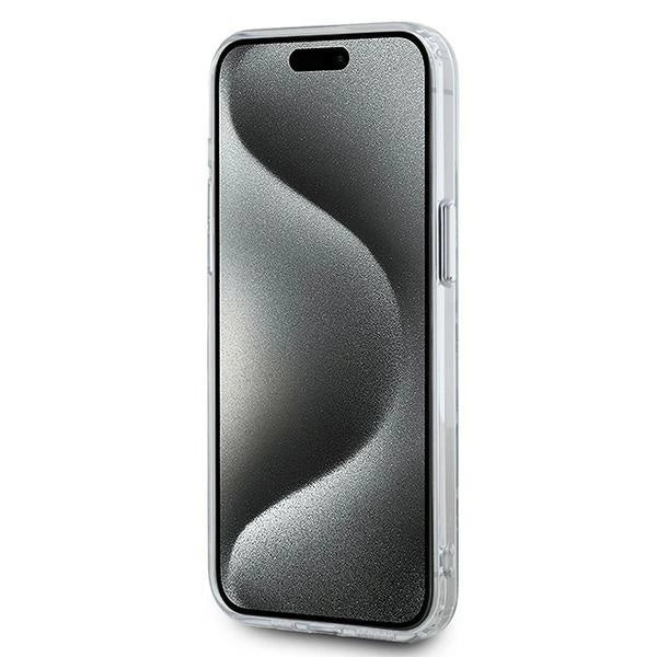 Karl Lagerfeld IML Monogram Karl & Choupette Head MagSafe iPhone 15 Pro Case - Clear