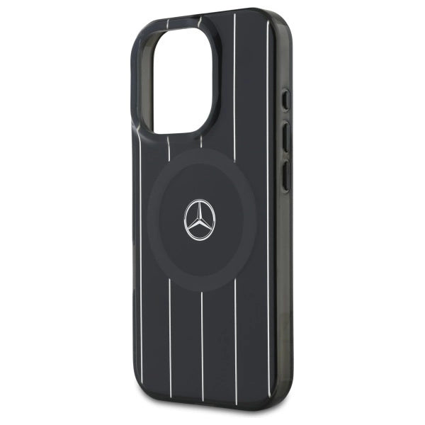 Mercedes MB Double Layer Crossed Lines MagSafe iPhone 16 Pro Case - sort