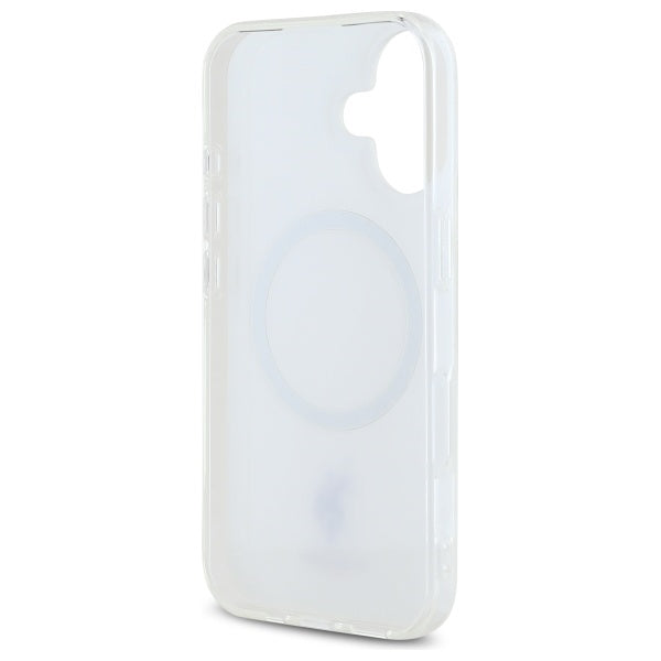 US Polo IML Ring MagSafe iPhone 16 Case - hvid