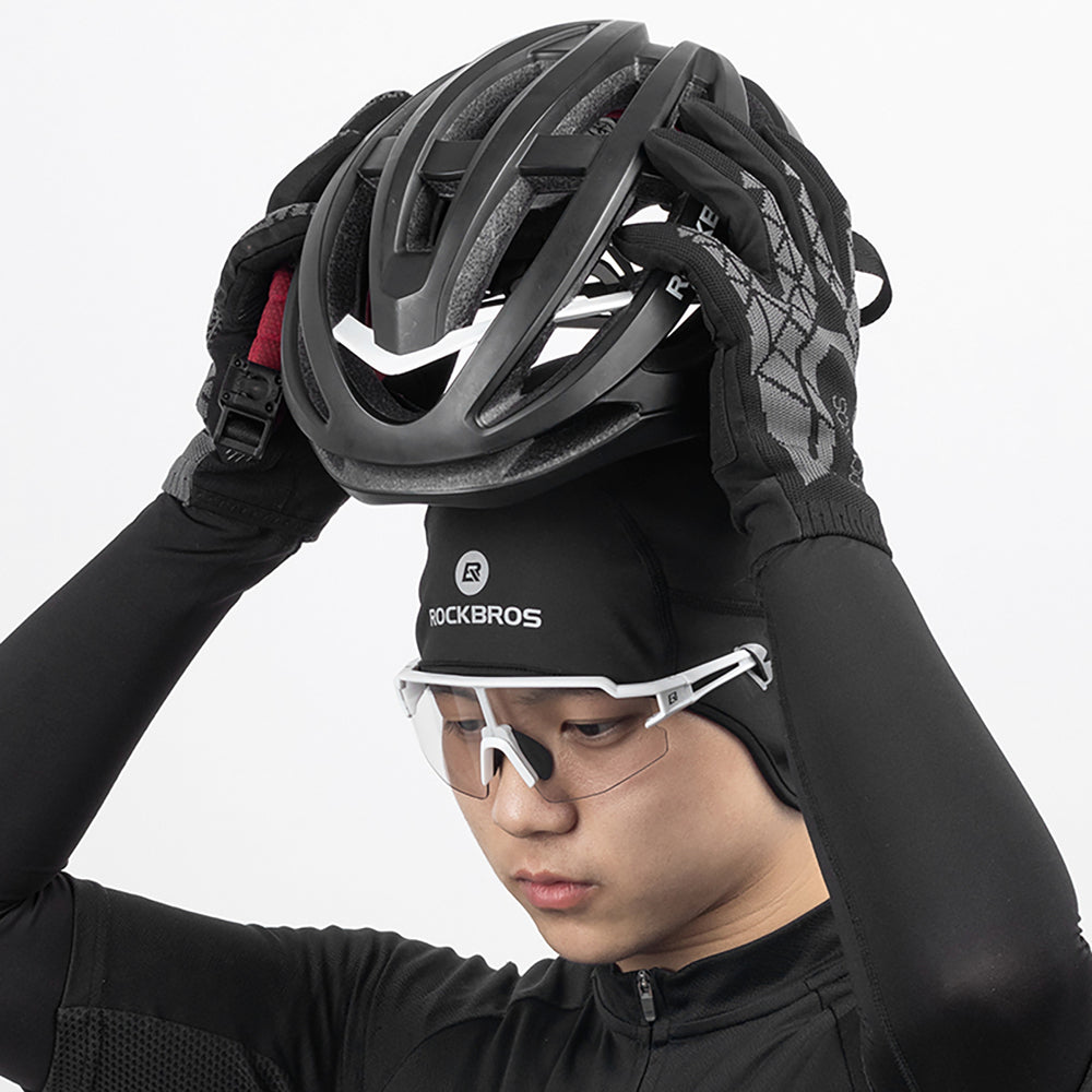 Rockbros Dala vintercykelhjelm med glashuller - grå