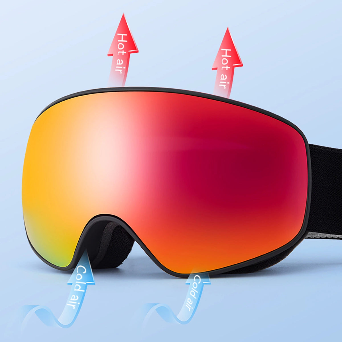 Qunature Sorte Skibriller Børn (Størrelse M/L) - Sort