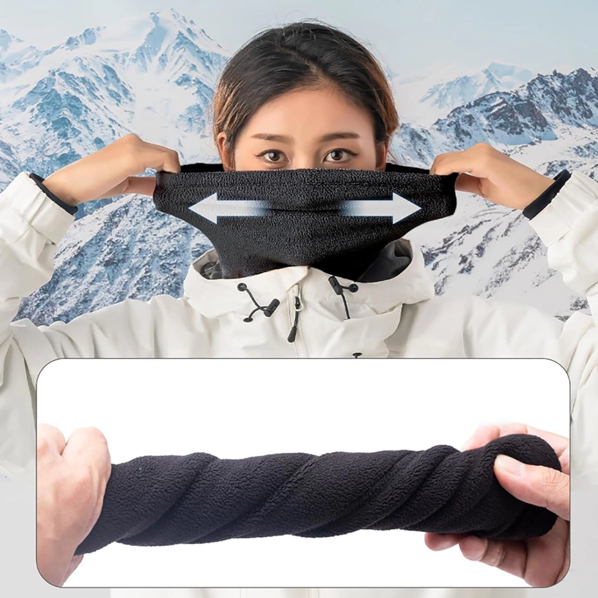 Qunature Oli Ski Neck Warmer Size L - Black
