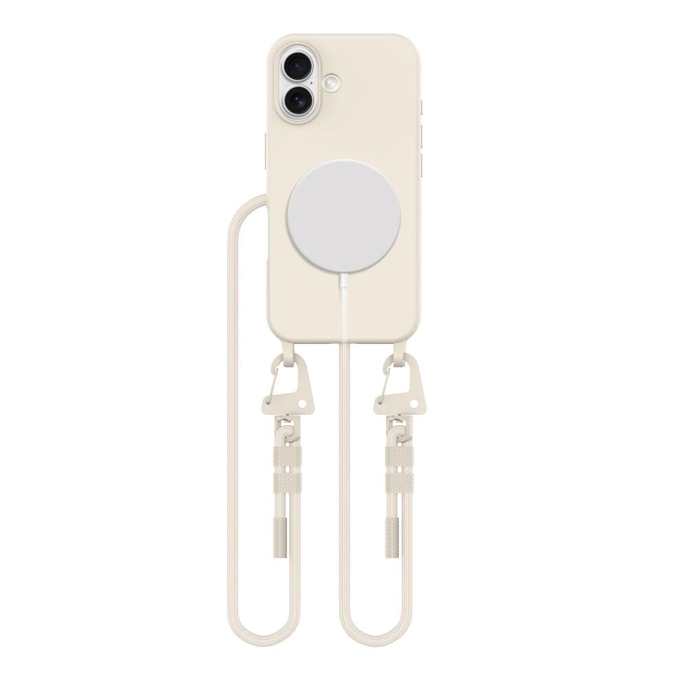Tech-Protect MagNecklace MagSafe Case med Lanyard til iPhone 16 - Beige