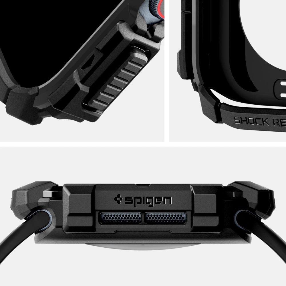 Spigen Rugged Armor Case for Apple Watch 10 (42mm) - Black