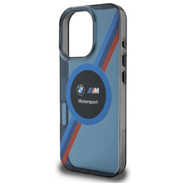 BMW Motosport IML Circle MagSafe-hylster til iPhone 16 Pro - marineblå