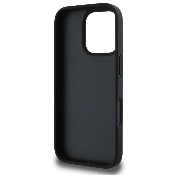 DKNY Texture Pattern Tonal Stripe iPhone 16 Pro Case - Black