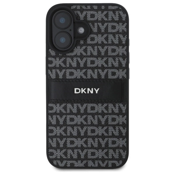 DKNY Texture Pattern Tonal Stripe iPhone 16 Case - sort
