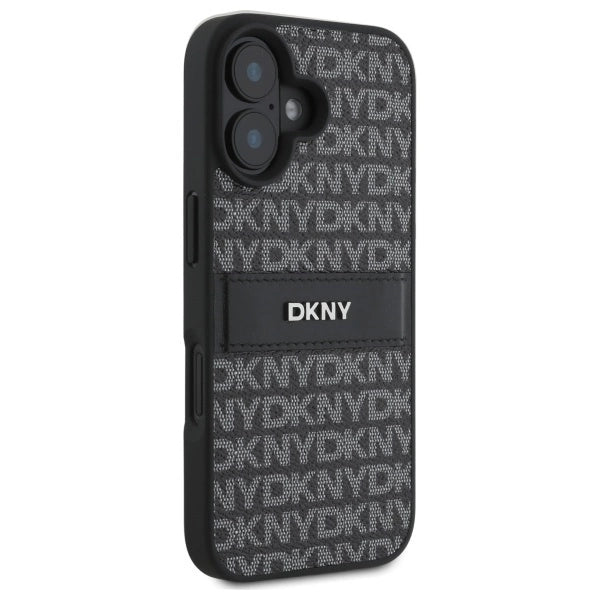 DKNY Texture Pattern Tonal Stripe iPhone 16 Case - sort