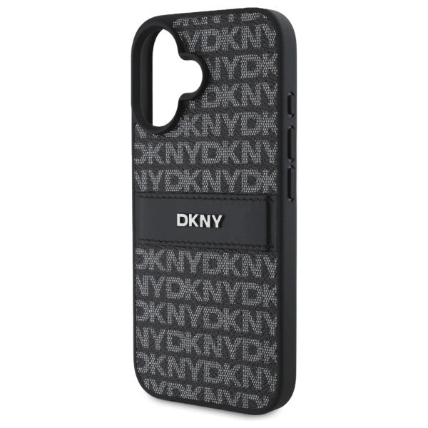 DKNY Texture Pattern Tonal Stripe iPhone 16 Case - sort