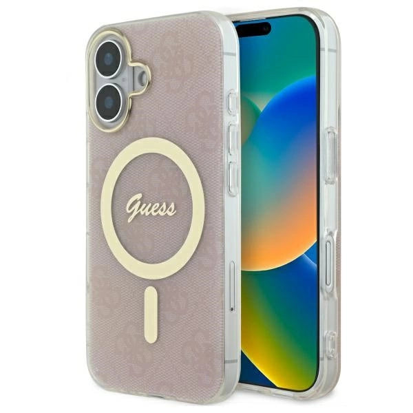 Guess IML 4G MagSafe iPhone 16 Plus-kasse - Pink
