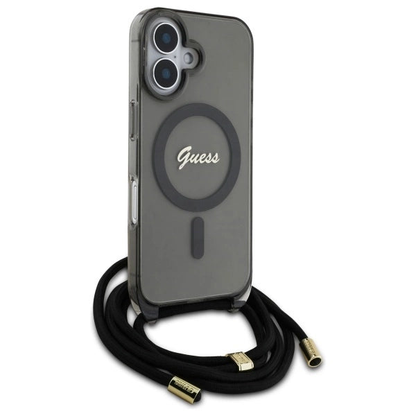 Guess Crossbody Cord Script MagSafe iPhone 16 Case - sort