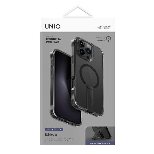 Uniq Eleva med Vertica Stand Case til iPhone 16 Pro Max - sort