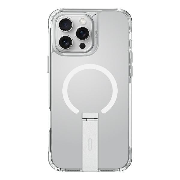 Uniq Eleva med Vertica Stand Case til iPhone 16 Pro Max - Gennemsigtig