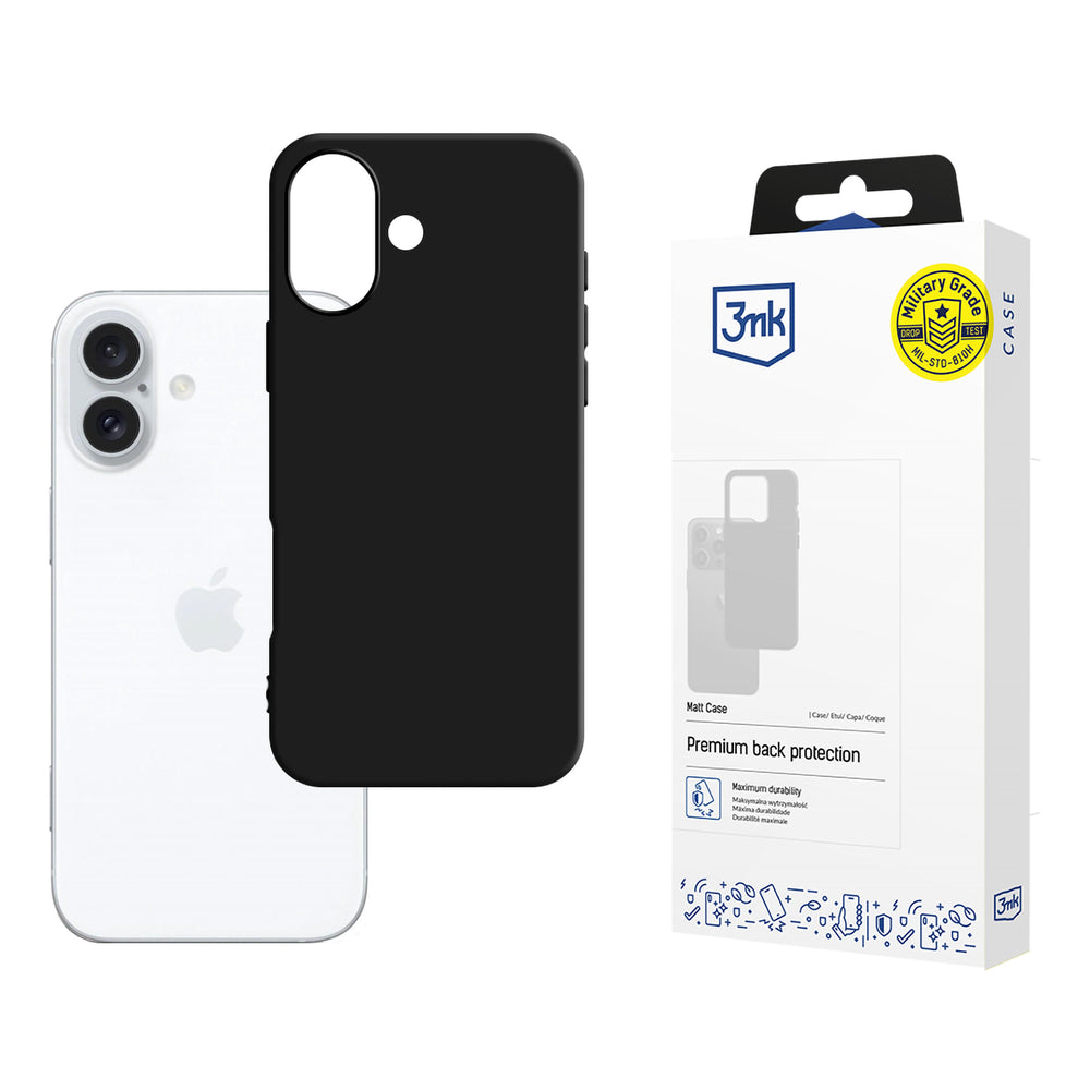 3mk Matt Case med MagSafe til iPhone 16 - sort
