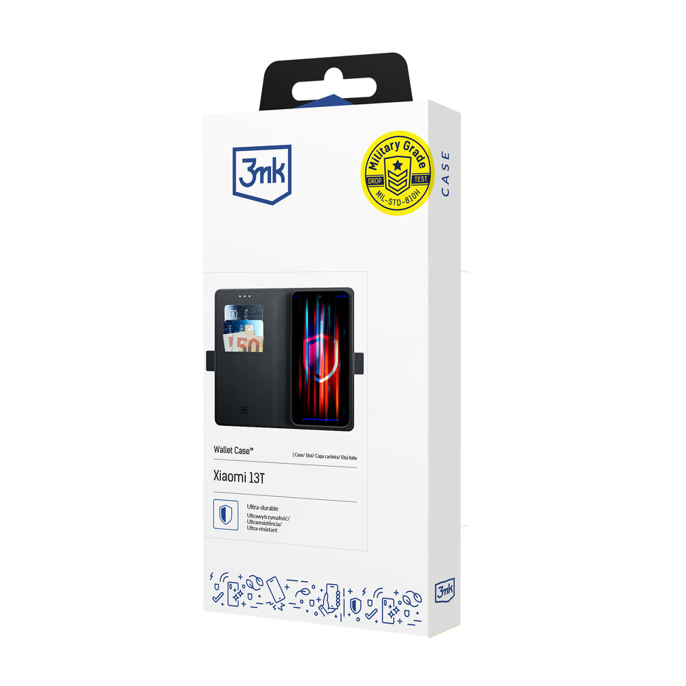 3mk Wallet Case til Xiaomi 13T - sort