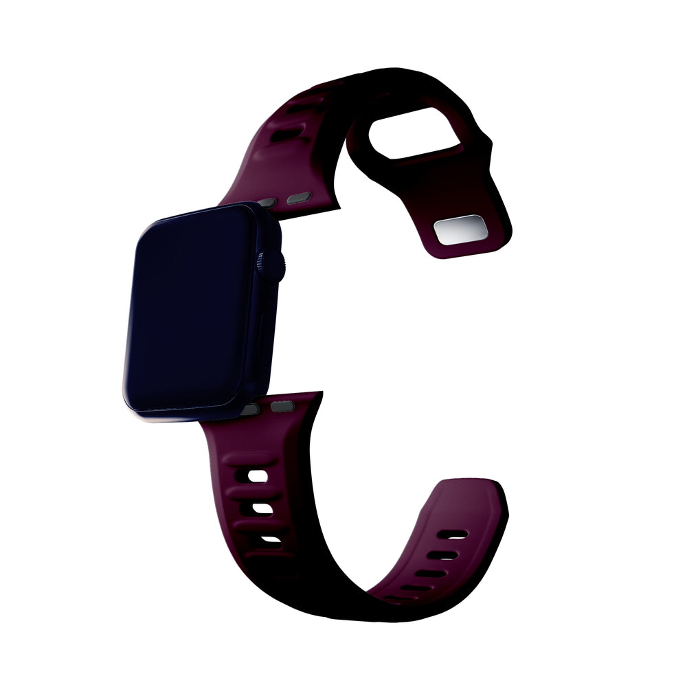 3mk Silicone Watch Strap for Apple Watch 42 / 44 / 45 / 49 mm - Burgundy