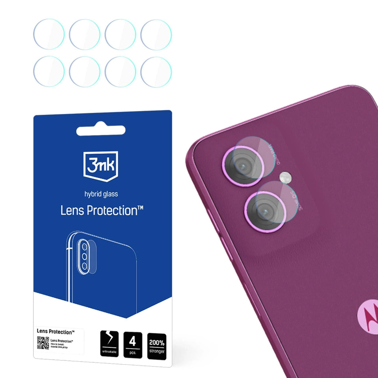 3mk Lens Protection Hybrid Camera Glass til Motorola Moto G55 5G