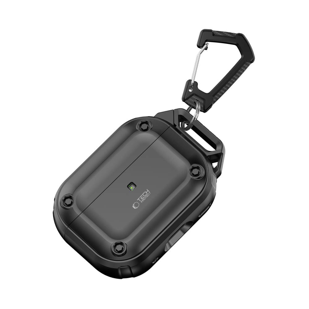 Tech-Protect Rough Hook Case with Carabiner for Apple AirPods Pro 1 / 2 - Black