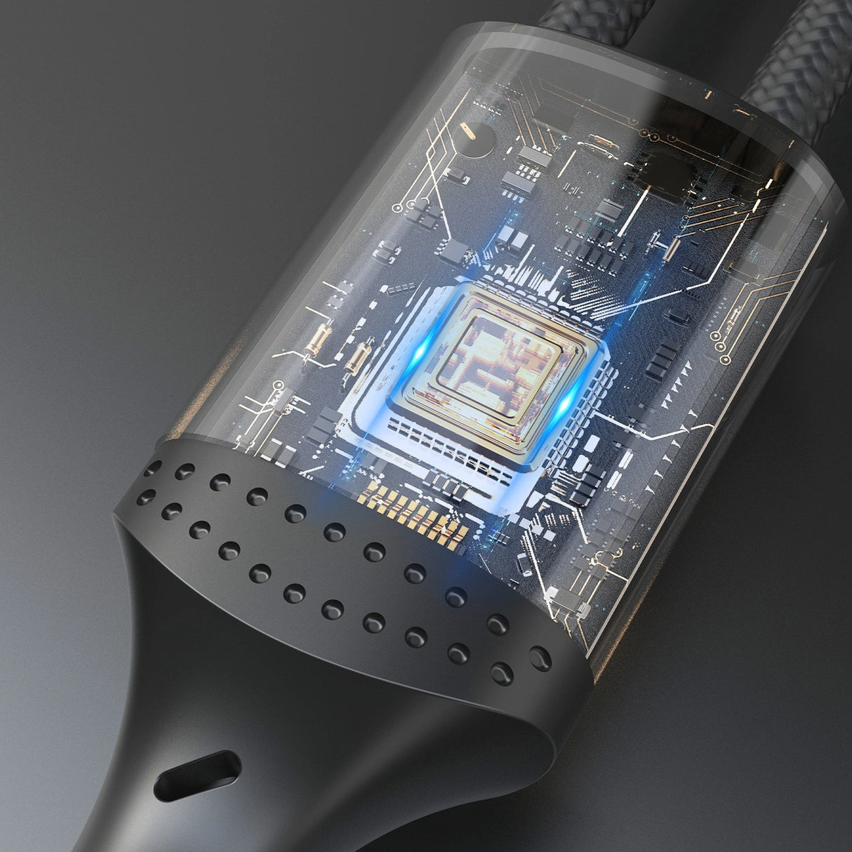 Dudao L3SM USB-A - MicroUSB 3A 1.2m flæsket kabel - sort