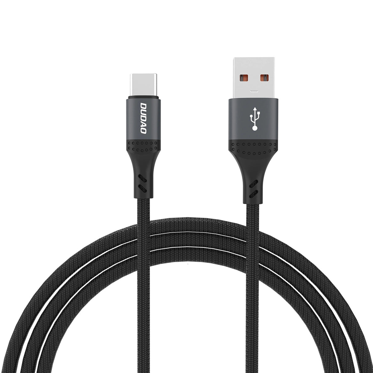 Dudao L3ST USB-A - USB-C 5A Kabel 1,2 m Flettet - sort