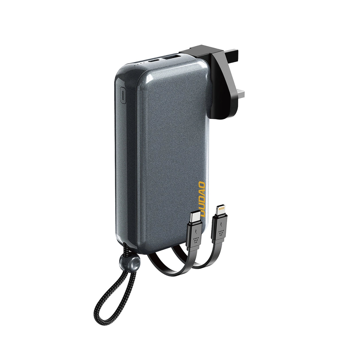 Dudao K25 2in1 10000mAh 3-plug Powerbank oplader - Grå