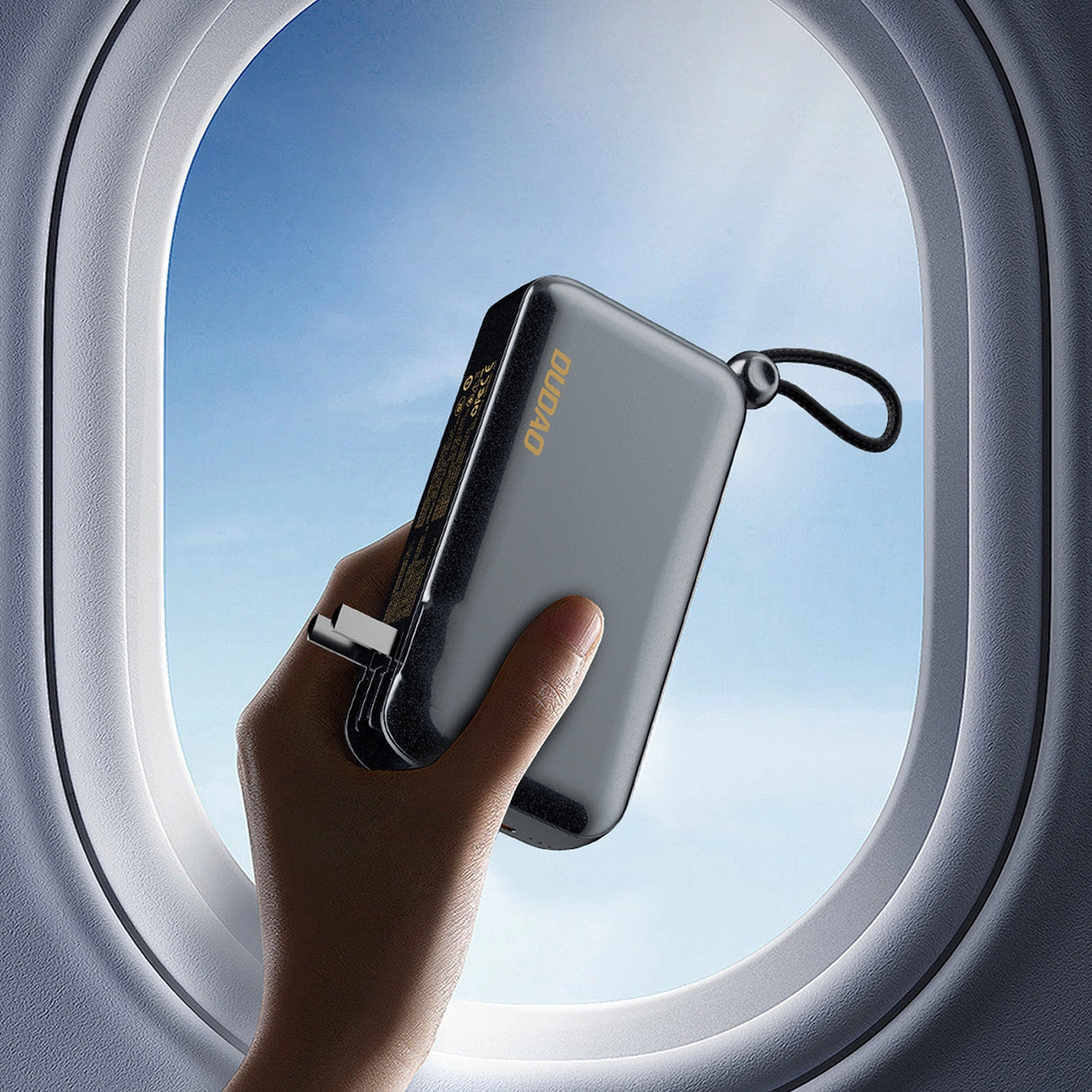 Dudao K25 2in1 10000mAh 3-plug Powerbank oplader - Grå