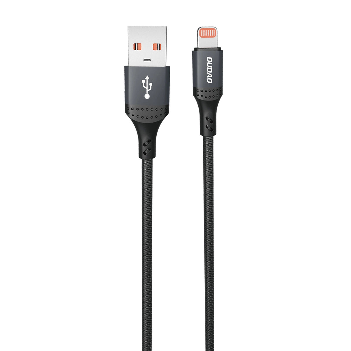 Dudao 3A 30W L3SL USB-A - Lightning Cable Braided 1.2m - sort
