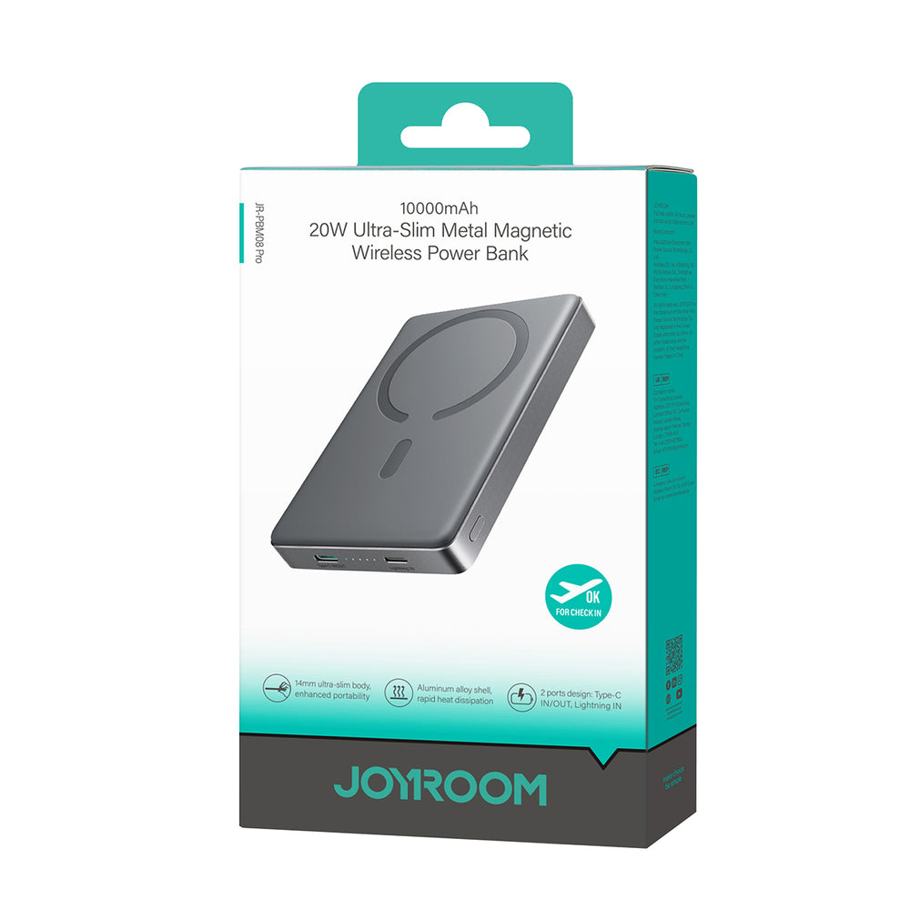 Joyroom JR-PBM08 Pro 10000mAh Ultrathin Powerbank - Grå