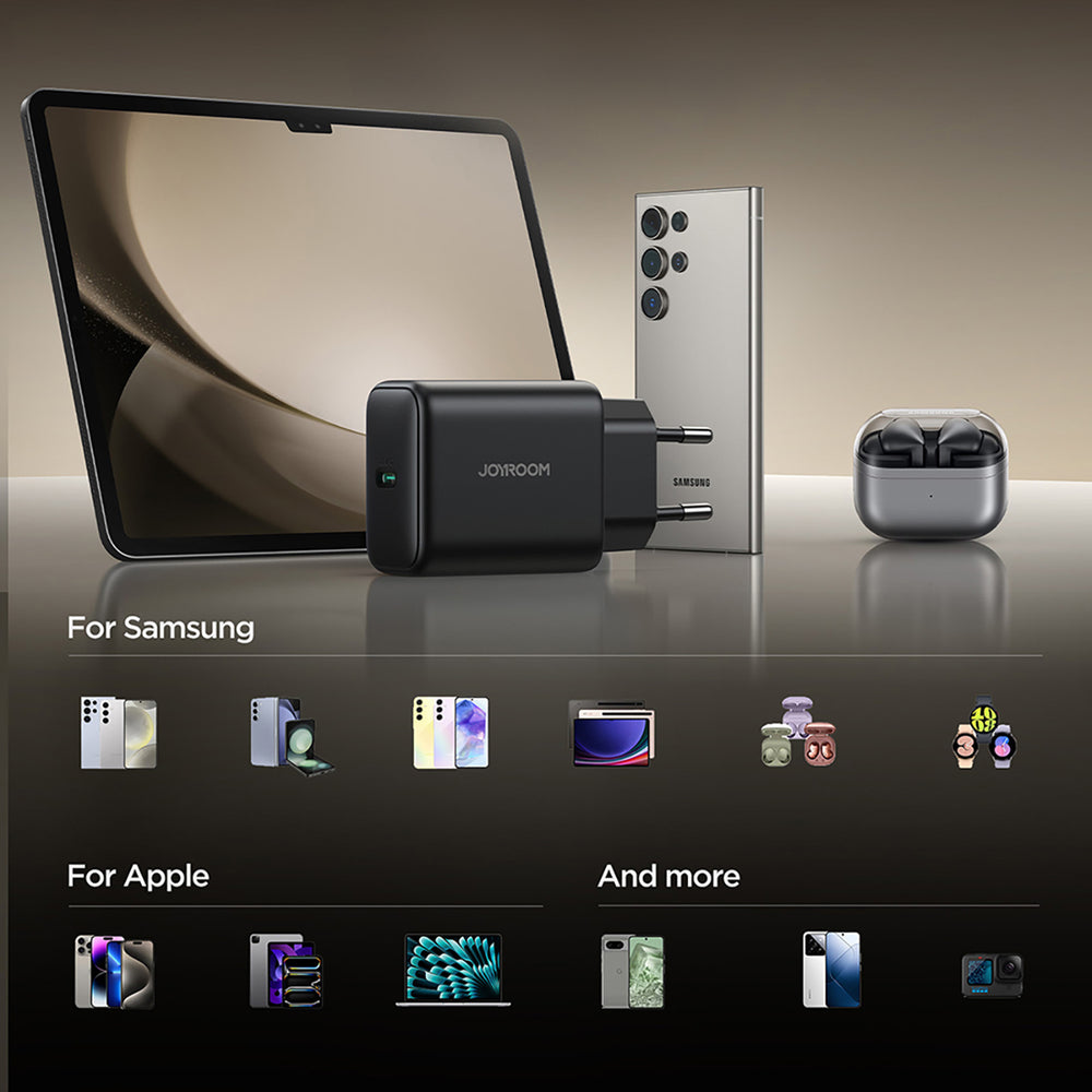 Joyroom JR-TCG13 45W GaN Wall Charger til Samsung Ultra - sort