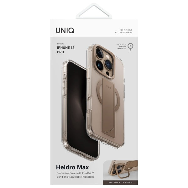 Uniq Heldro Max Magclick opladning iPhone 16 Pro Case - Guld