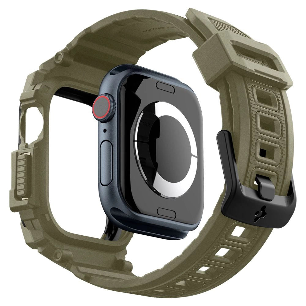 Spigen Rugged Armor Pro Strap til Apple Watch 10 (46MM) - Grøn