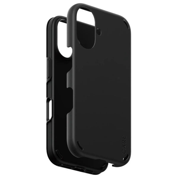 CARE af PanzerGlass Feature Double Defense Case til iPhone 16 - sort