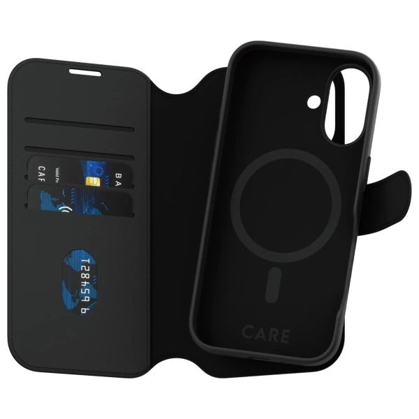 CARE af PanzerGlass Feature Tango 2in1 Wallet MagSafe Case til iPhone 16 - sort