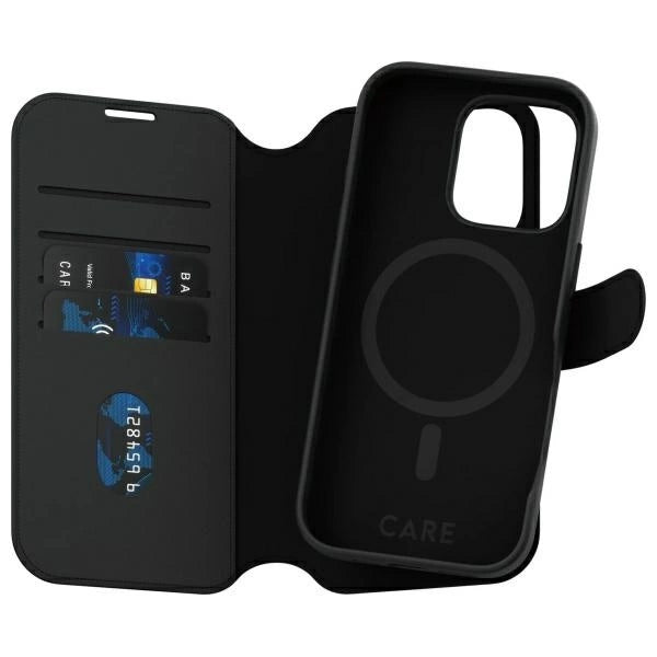 CARE af PanzerGlass Feature Tango 2in1 Wallet MagSafe Case til iPhone 16 Pro - sort