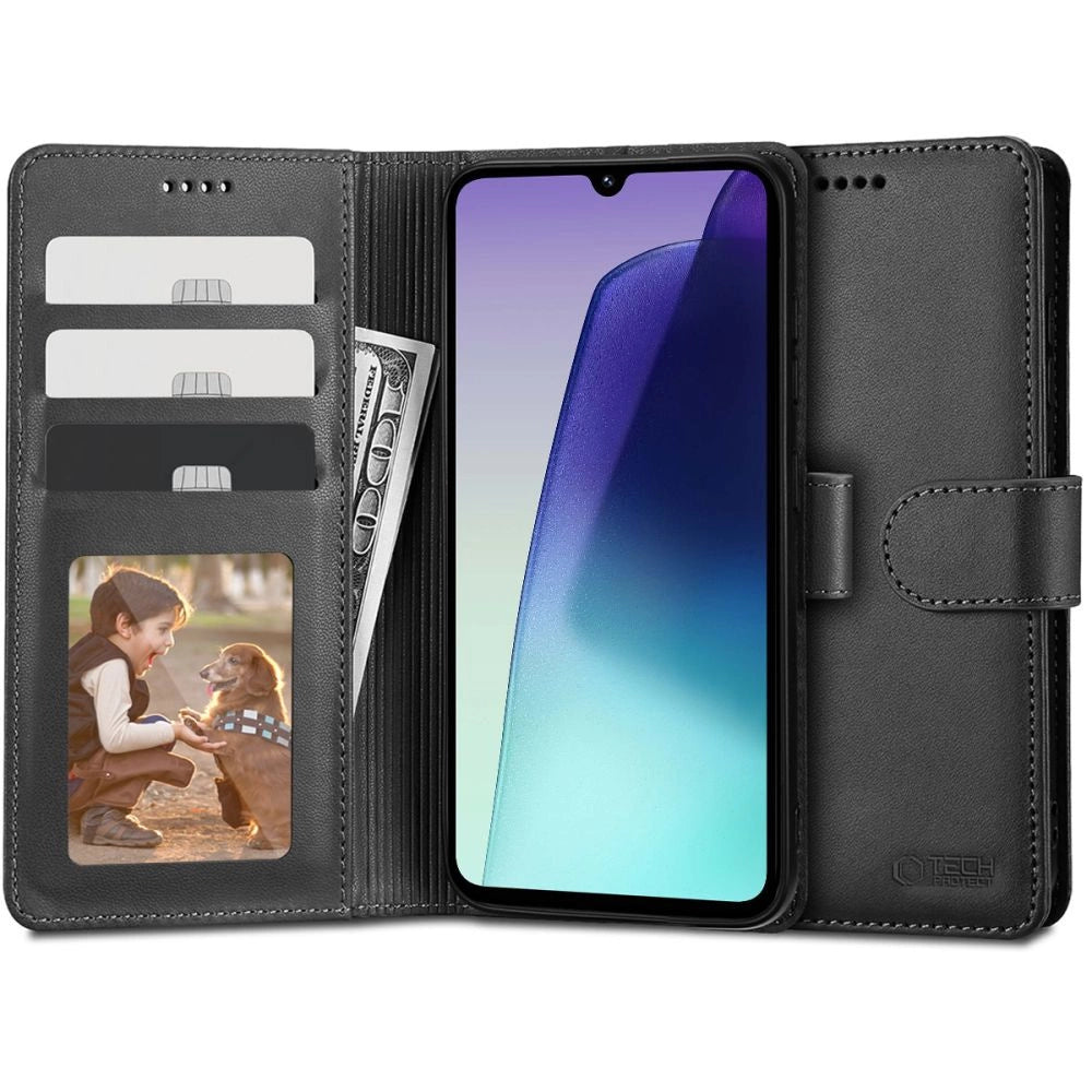 Tech-Protect Wallet Case til Xiaomi Redmi 14C - sort