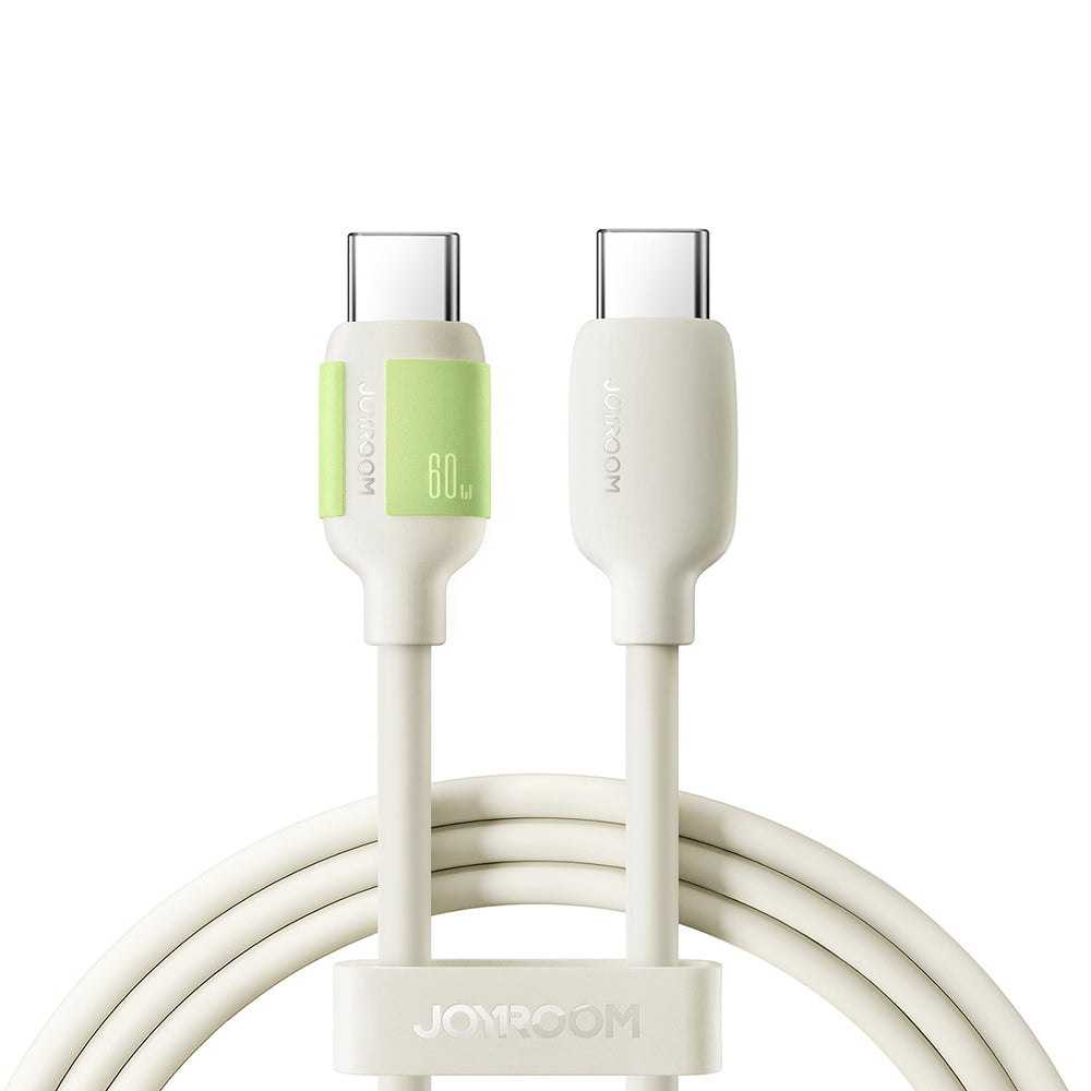 Joyroom S-A53 60W USB-C Kabel - USB-C med fluorescerende tip 1,2 m - beige