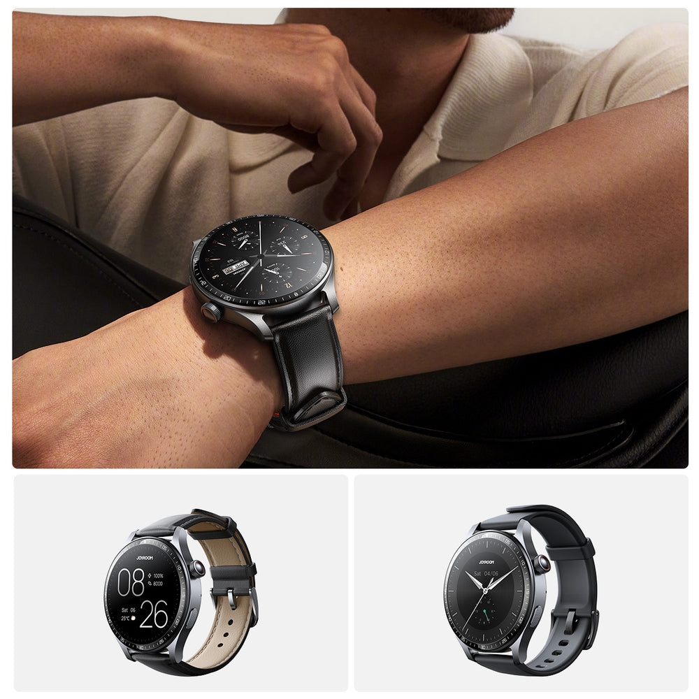 Joyroom Classic Series JR-FC2 Pro Smartwatch med funktionen til at besvare opkald - mørkgrå