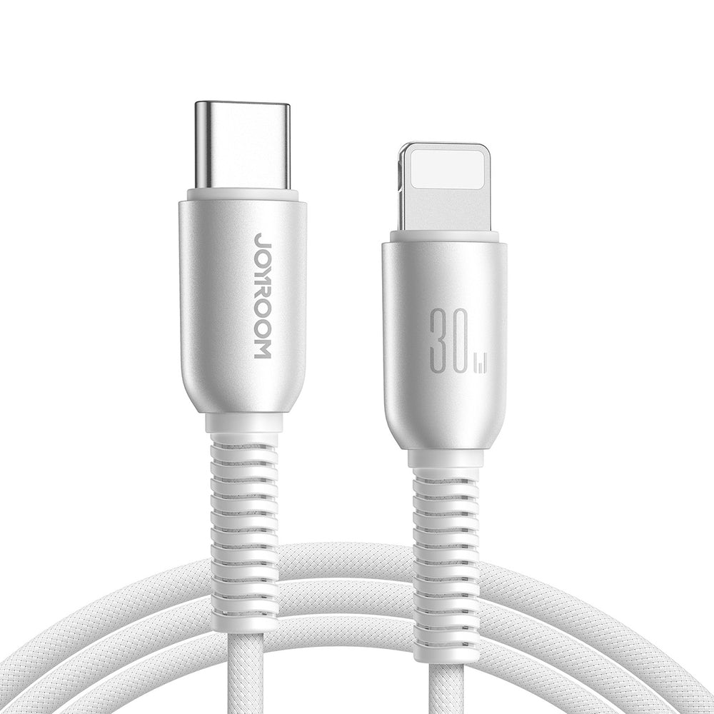 Joyroom S-A51 Cutting-Edge Series 30W USB-C - Lightning kabel 1,2 m - lysgrå